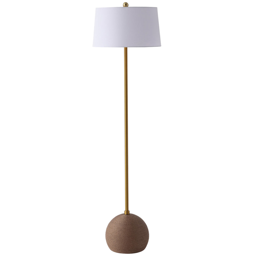 Faye 1 Light Floor Lamp in Aged Brass by Dainolite