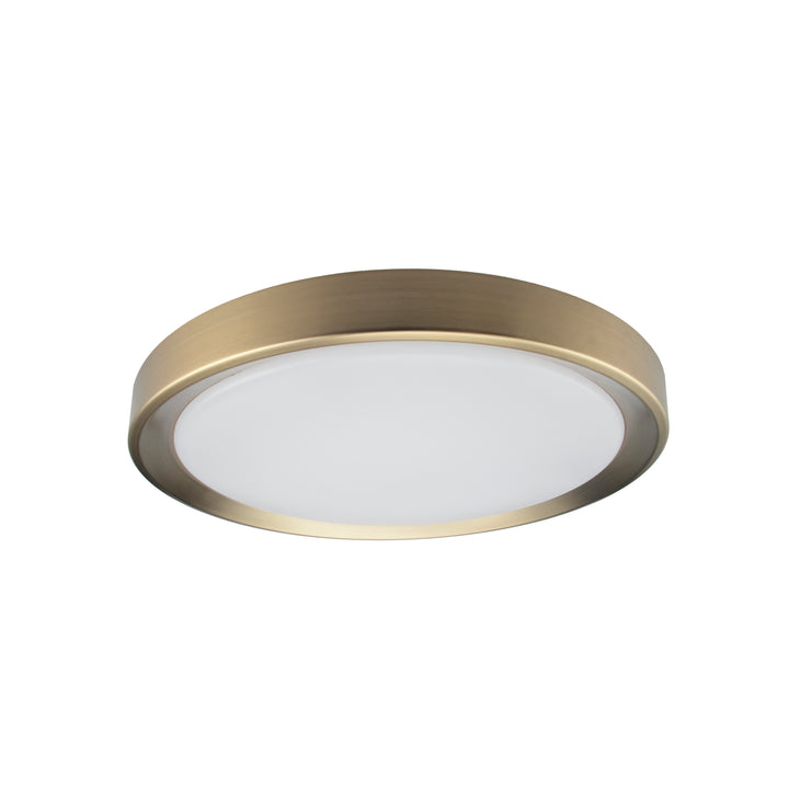 Flynn 24W 5CCT Flush Mount in Aged Brass by Dainolite