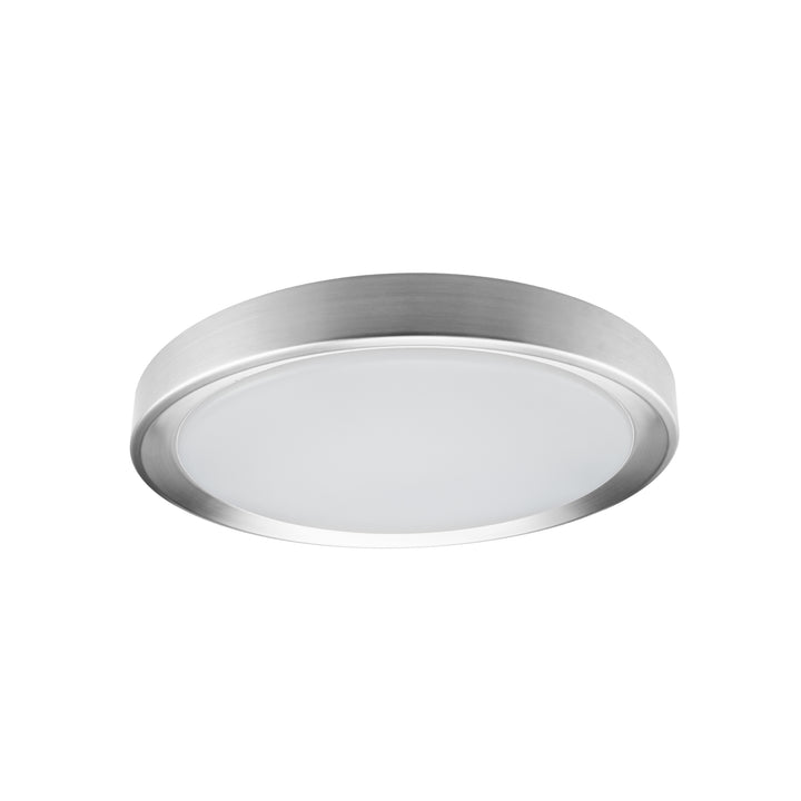 Flynn 24W 5CCT Flush Mount in Satin Chrome by Dainolite