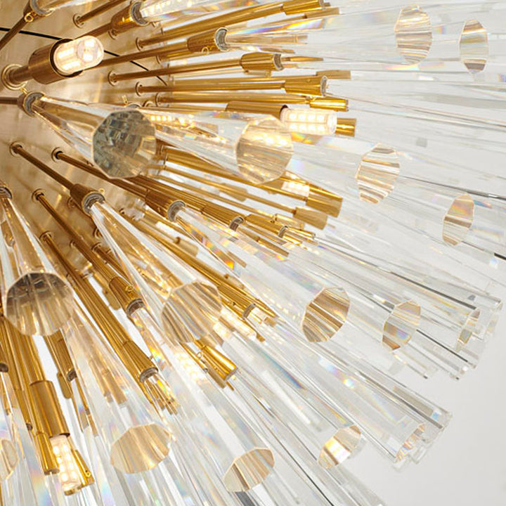 Frame Chandelier with Clear Crystal Spikes by Bethel - view 13