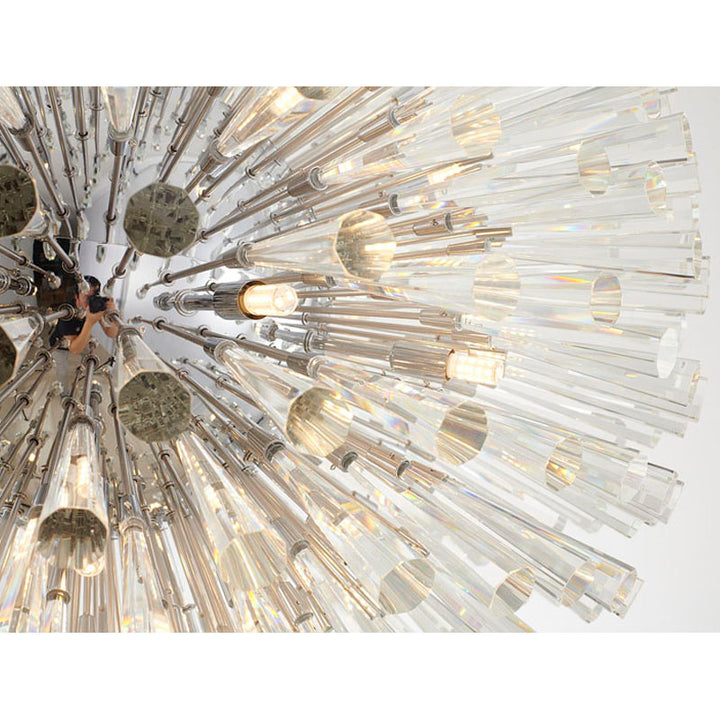 Frame Chandelier with Clear Crystal Spikes by Bethel - view 25