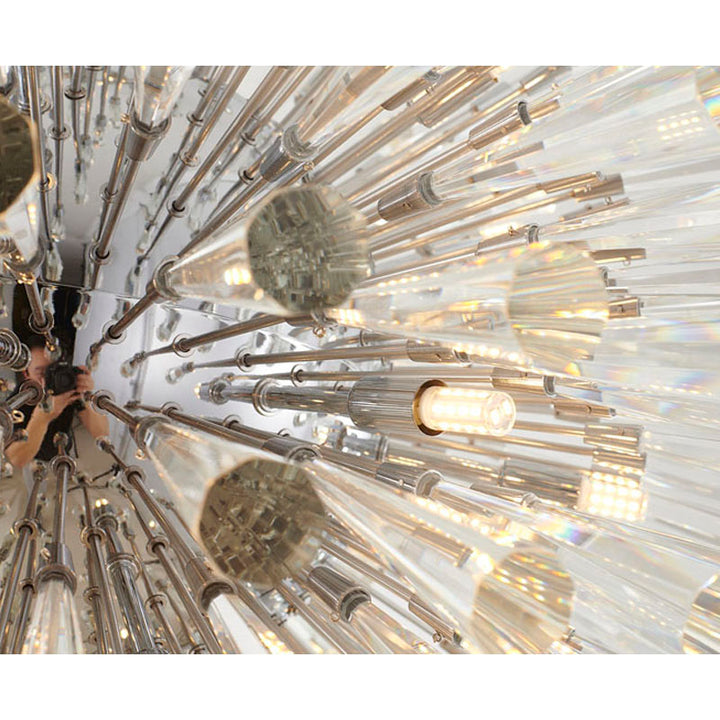 Frame Chandelier with Clear Crystal Spikes by Bethel - view 26