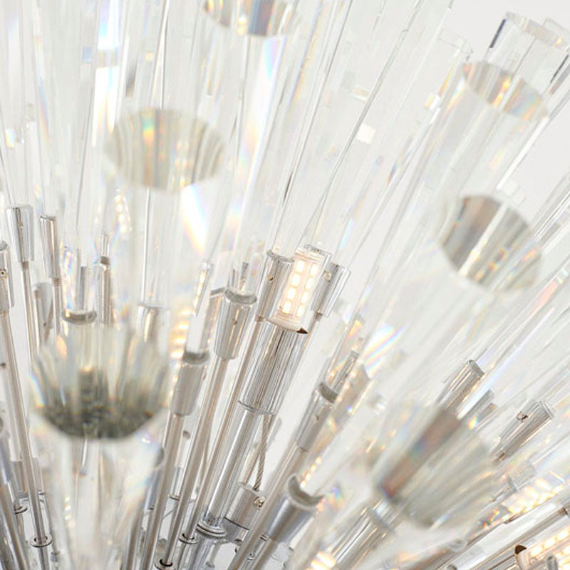 Frame Chandelier with Clear Crystal Spikes by Bethel - view 30