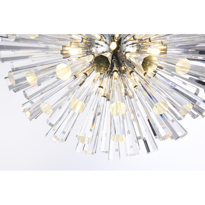 Frame Chandelier with Clear Crystal Spikes by Bethel - view 3