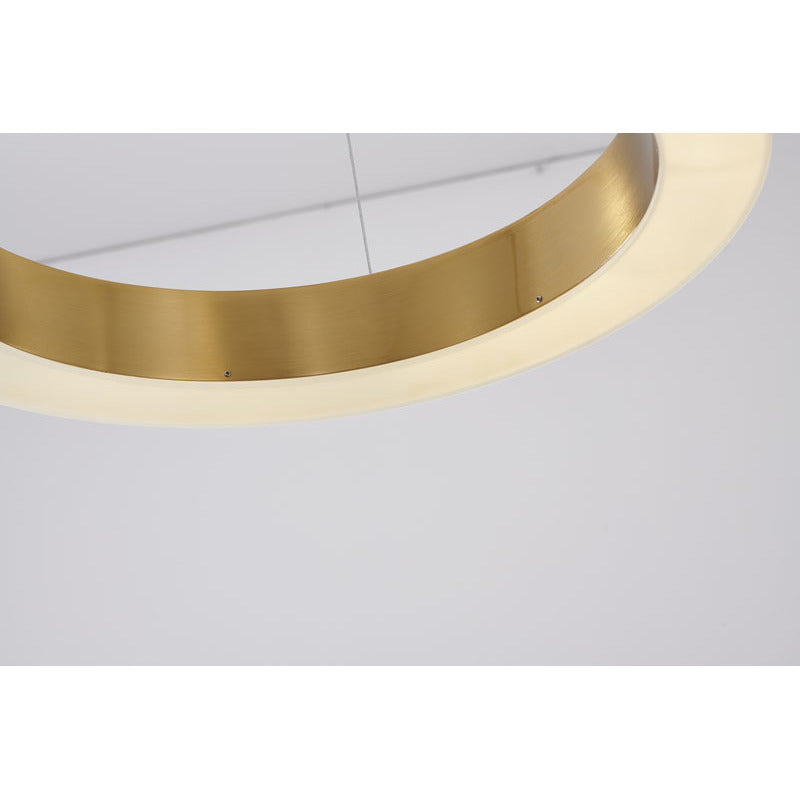 Gold Frame LED Halo Chandelier with Acrylic Bottom Lens by Bethel - view 2