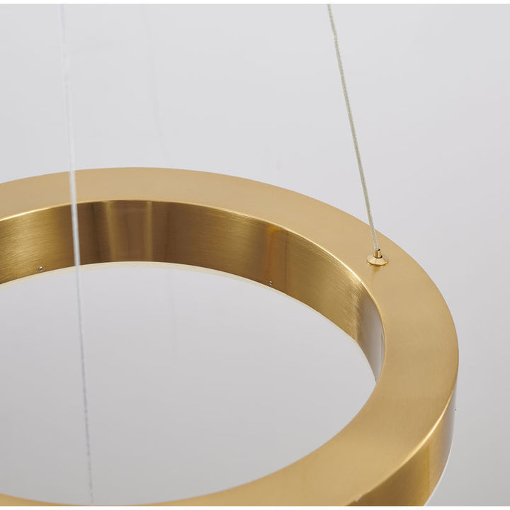 Gold Frame LED Halo Chandelier with Acrylic Bottom Lens by Bethel - view 3