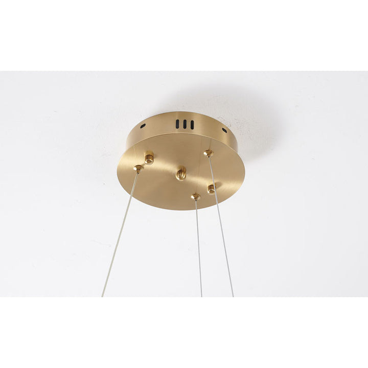 Gold Frame LED Halo Chandelier with Acrylic Bottom Lens by Bethel - view 4
