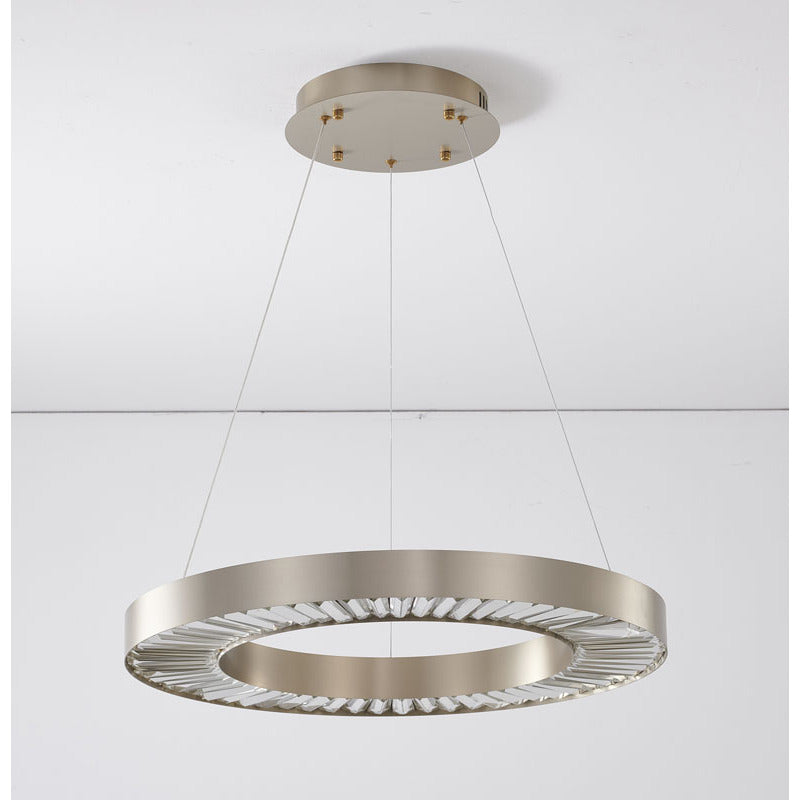 Halo Frame LED Chandelier with Clear Crystals by Bethel - view 10
