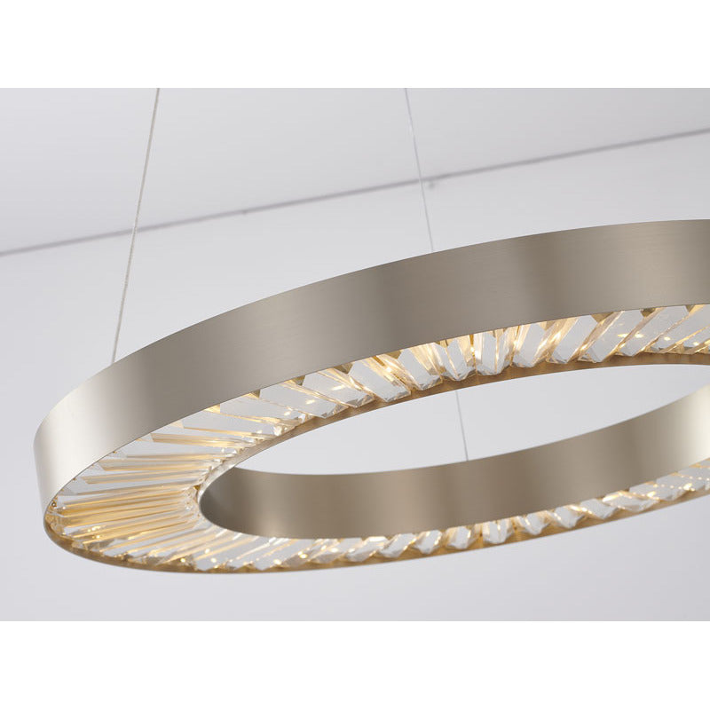 Halo Frame LED Chandelier with Clear Crystals by Bethel - view 12