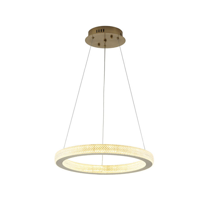 Sand Halo LED Ring Chandelier with Acrylic Lens, GL314C17G-2, by Bethel