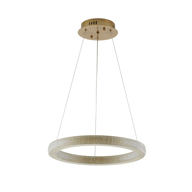Sand Halo LED Ring Chandelier with Acrylic Lens by Bethel - view 6