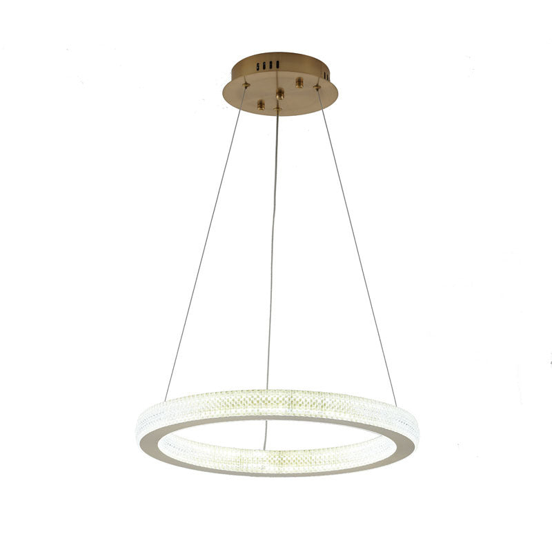 Sand Halo LED Ring Chandelier with Acrylic Lens by Bethel - view 9