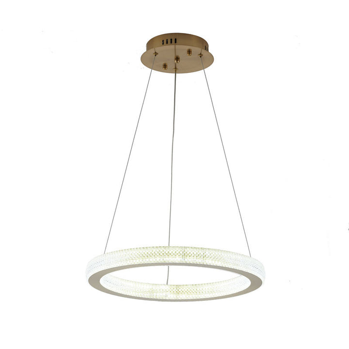 Sand Halo LED Ring Chandelier with Acrylic Lens by Bethel - view 9
