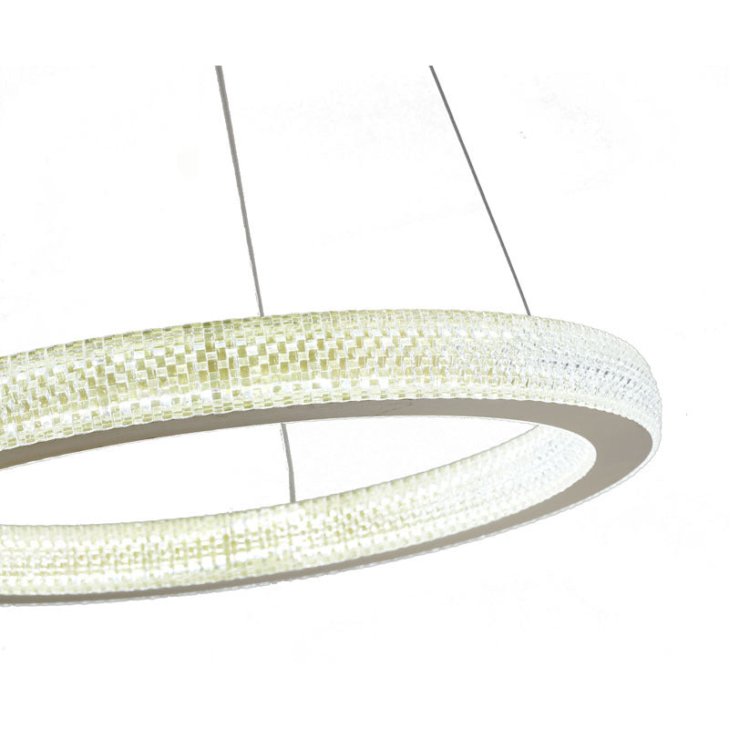 Sand Halo LED Ring Chandelier with Acrylic Lens by Bethel - view 10