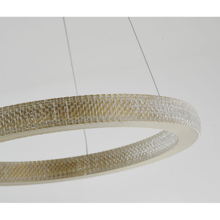 Sand Halo LED Ring Chandelier with Acrylic Lens by Bethel - view 11