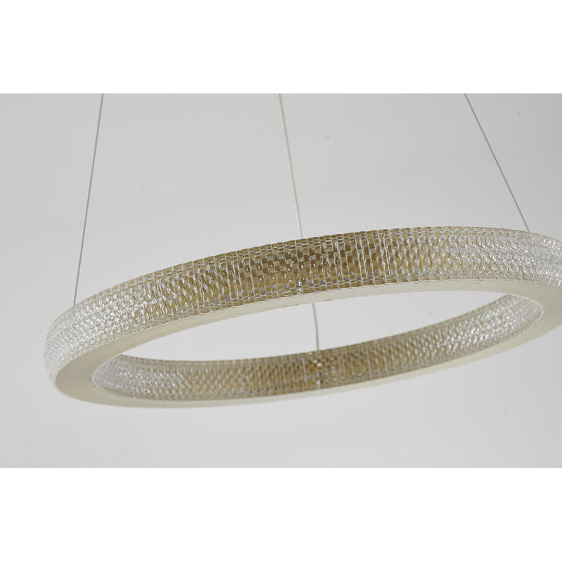 Sand Halo LED Ring Chandelier with Acrylic Lens by Bethel - view 12