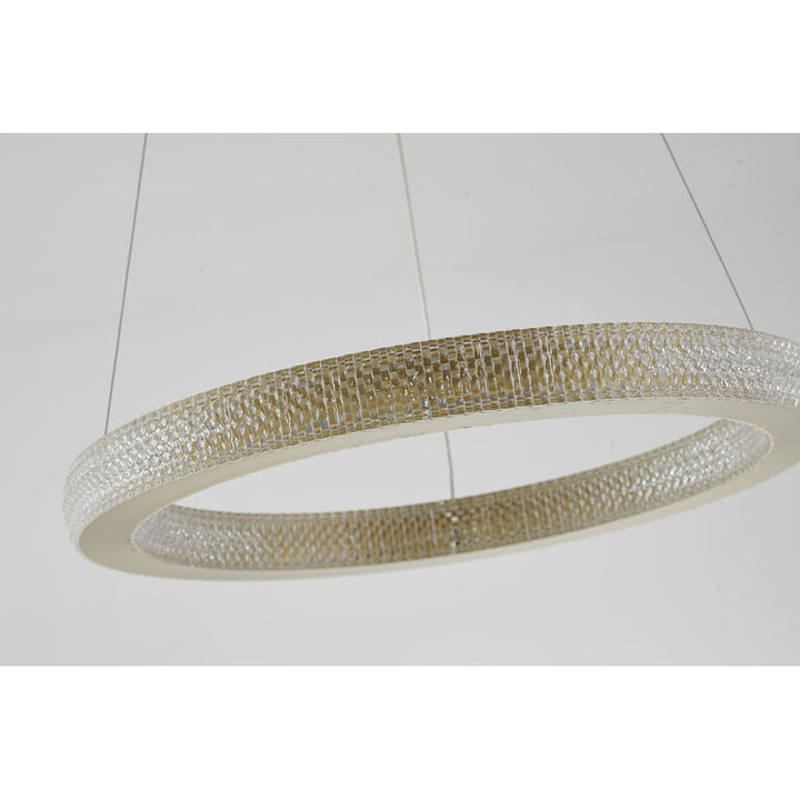 Sand Halo LED Ring Chandelier with Acrylic Lens by Bethel - view 12