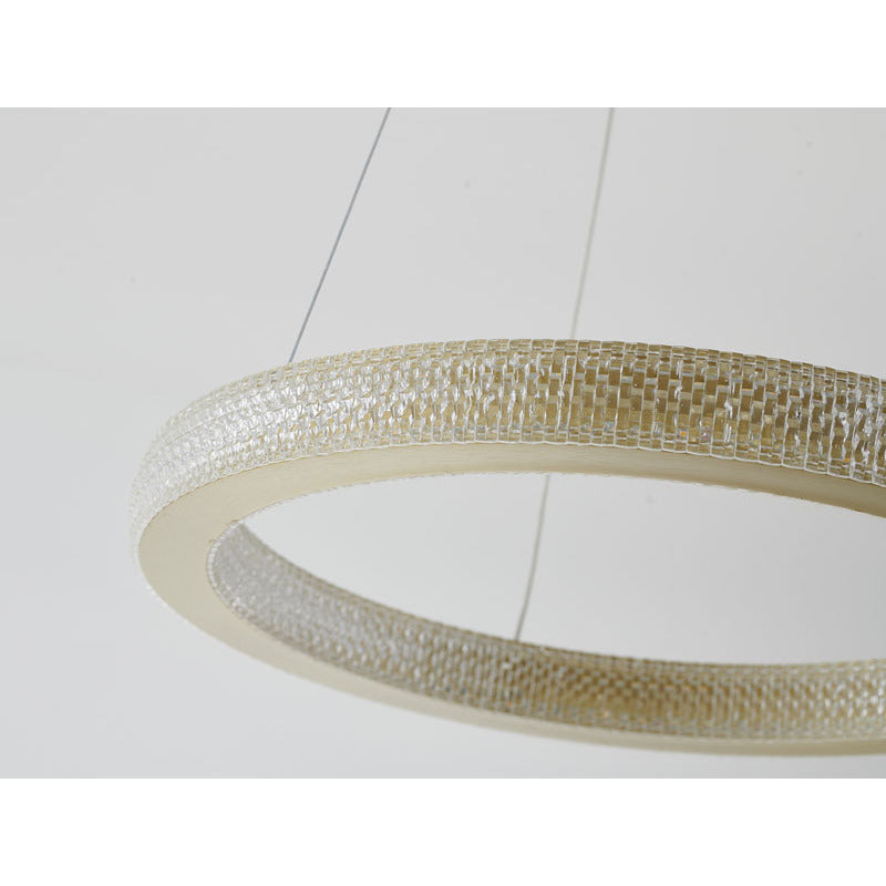 Sand Halo LED Ring Chandelier with Acrylic Lens by Bethel - view 13