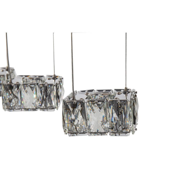 Chrome Frame Island LED Light with Clear Crystal Pendants by Bethel - view 2