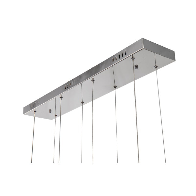 Chrome Frame Island LED Light with Clear Crystal Pendants by Bethel - view 3