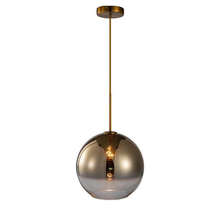 Bronzed Ombre Shade Single Pendant Light with Gold Hardware by Bethel