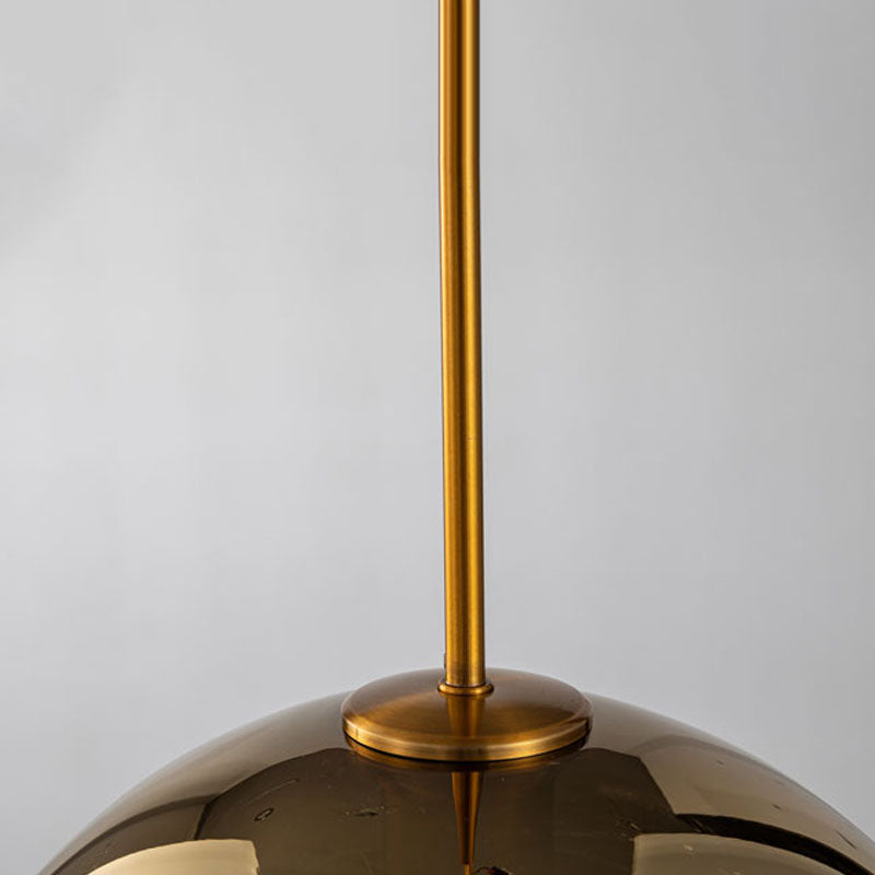 Bronzed Ombre Shade Single Pendant Light with Gold Hardware by Bethel - view 3