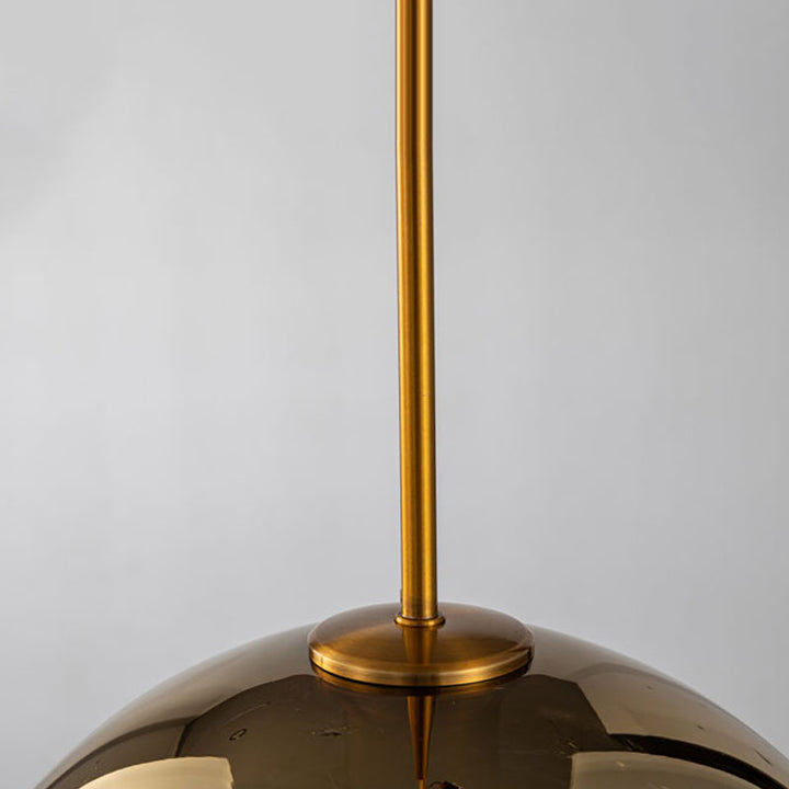 Bronzed Ombre Shade Single Pendant Light with Gold Hardware by Bethel - view 3