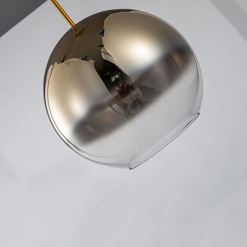 Bronzed Ombre Shade Single Pendant Light with Gold Hardware by Bethel - view 5