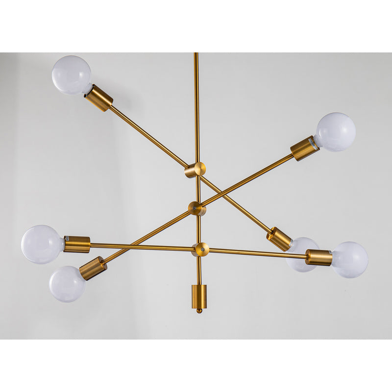 Antique Frame Sputnik Ceiling Fixture by Bethel - view 2