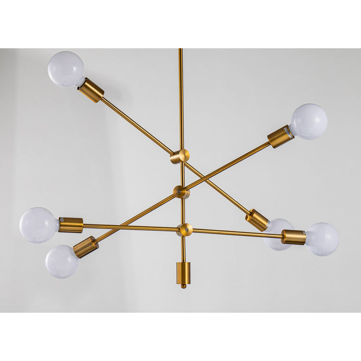 Antique Frame Sputnik Ceiling Fixture by Bethel - view 2