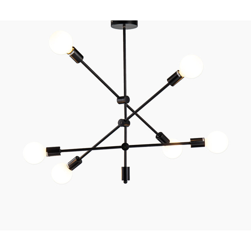 Matte Black Sputnik Frame Ceiling Fixture by Bethel
