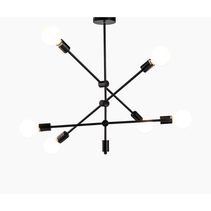 Matte Black Sputnik Frame Ceiling Fixture by Bethel