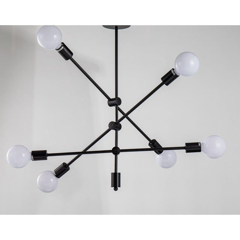Matte Black Sputnik Frame Ceiling Fixture by Bethel - view 2
