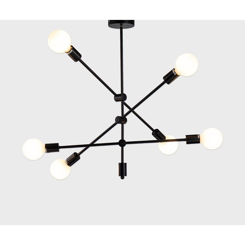 Matte Black Sputnik Frame Ceiling Fixture by Bethel - view 3