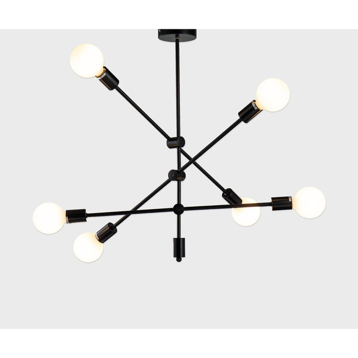 Matte Black Sputnik Frame Ceiling Fixture by Bethel - view 3