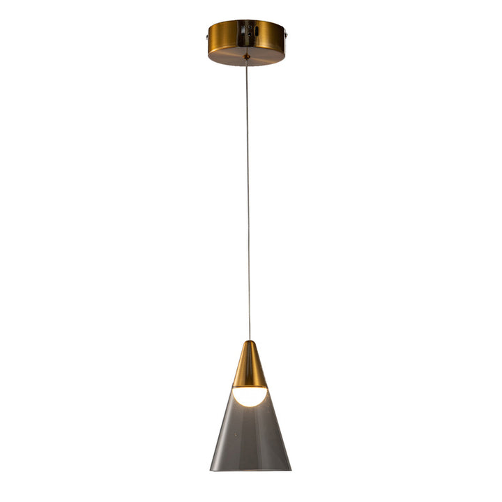 Metal Frame Single Pendant Light with Acrylic Shade, 4.7", by Bethel