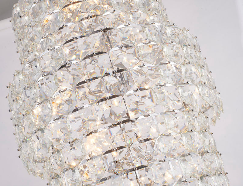 Seven Tier Frame Chandelier with Clear Hanging Crystals by Bethel - view 13