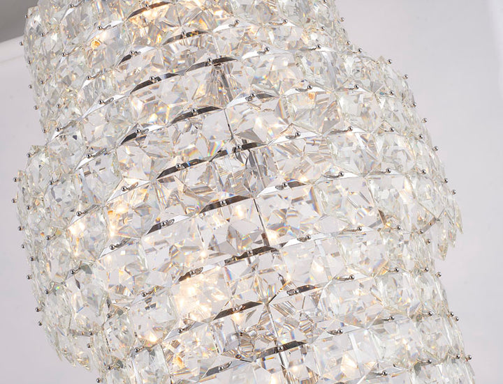 Seven Tier Frame Chandelier with Clear Hanging Crystals by Bethel - view 13