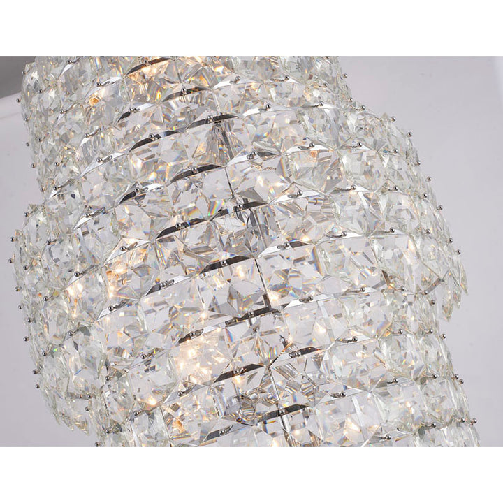 Seven Tier Frame Chandelier with Clear Hanging Crystals by Bethel - view 14