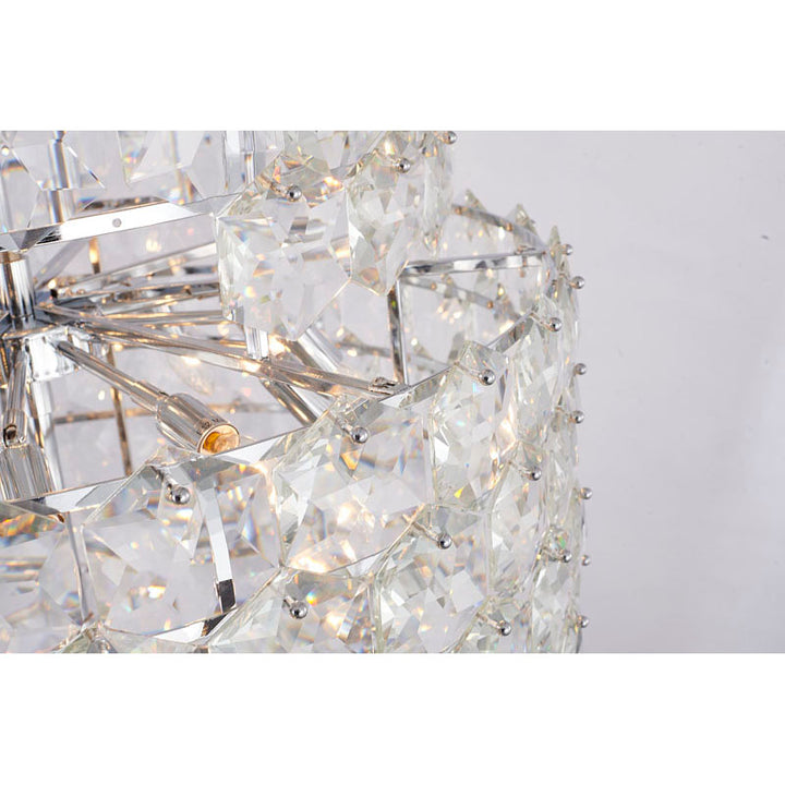 Seven Tier Frame Chandelier with Clear Hanging Crystals by Bethel - view 16