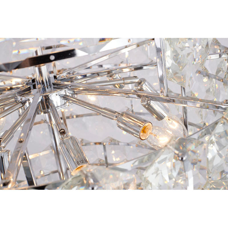 Seven Tier Frame Chandelier with Clear Hanging Crystals by Bethel - view 17