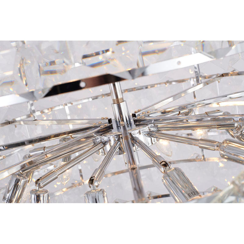 Seven Tier Frame Chandelier with Clear Hanging Crystals by Bethel - view 18