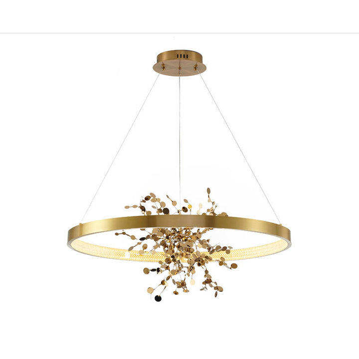 Frame Chandelier with Stainless Steel Confetti Interior &amp; a Transparent