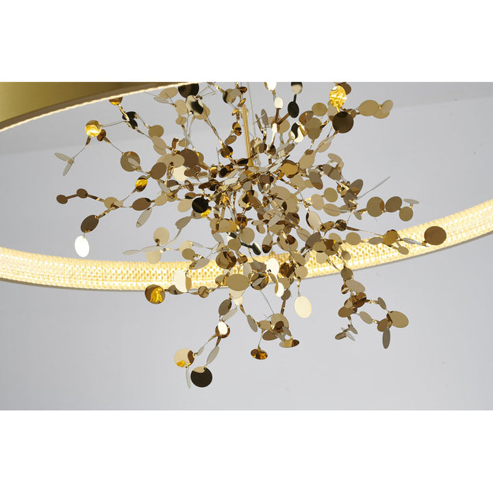 Frame Chandelier with Stainless Steel Confetti Interior &amp; a Transparent