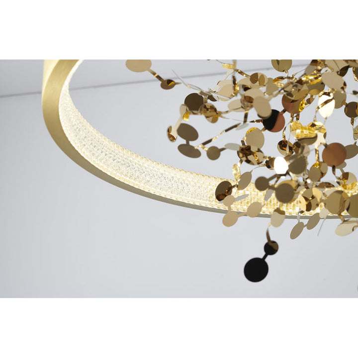 Frame Chandelier with Stainless Steel Confetti Interior &amp; a Transparent