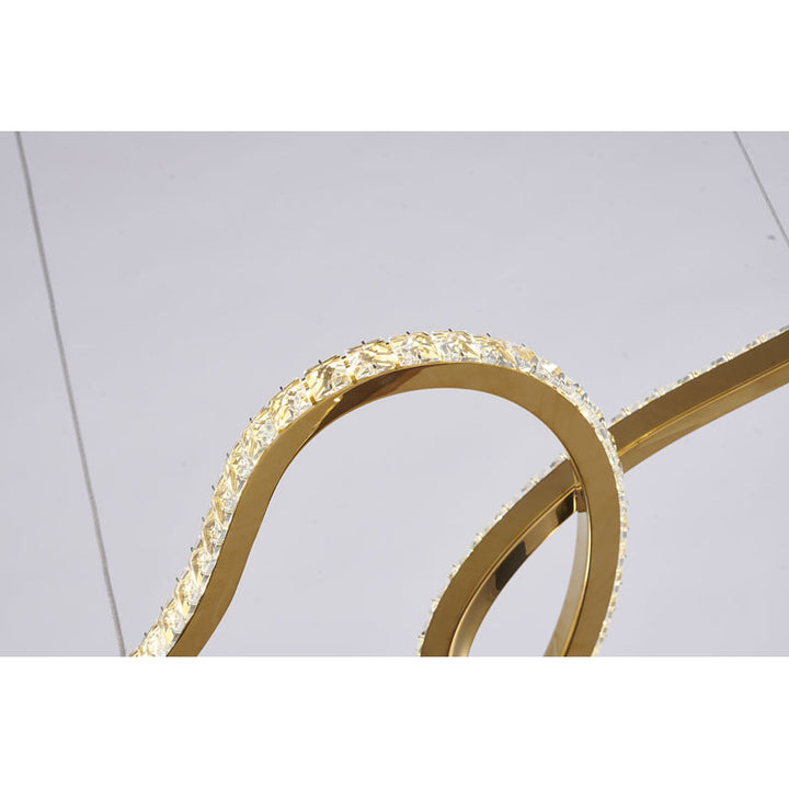 Stainless Steel Interlocked Chandelier with Clear Crystals by Bethel - view 23