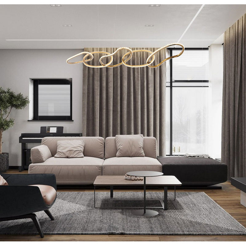 Stainless Steel Interlocked Chandelier with Clear Crystals by Bethel - view 25