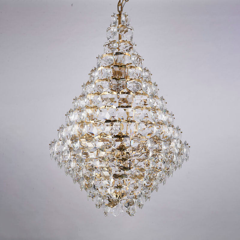 Frame Chandelier with Clear Hanging Crystals (GL431) by Bethel - view 60