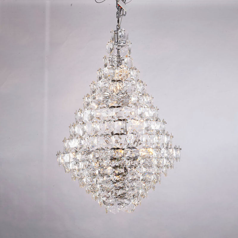 Frame Chandelier with Clear Hanging Crystals (GL431) by Bethel - view 54