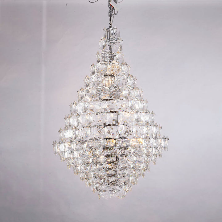 Frame Chandelier with Clear Hanging Crystals (GL431) by Bethel - view 54